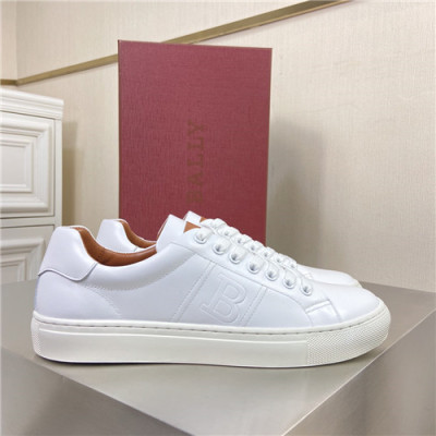 Bally 2021 Men's Leather Sneakers - 발리 2021 남성용 레더 스니커즈,Size(240-270),,BALS0143,화이트