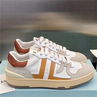 Lanvin 2021 Men's Leather Sneakers - 랑방 2021 남성용 레더 스니커즈,Size(240-270),LANV0028,화이트