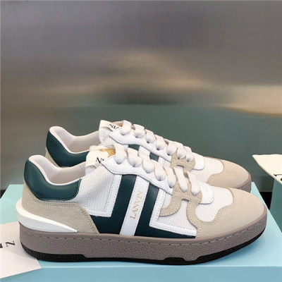 Lanvin 2021 Men's Leather Sneakers - 랑방 2021 남성용 레더 스니커즈,Size(240-270),LANV0030,화이트