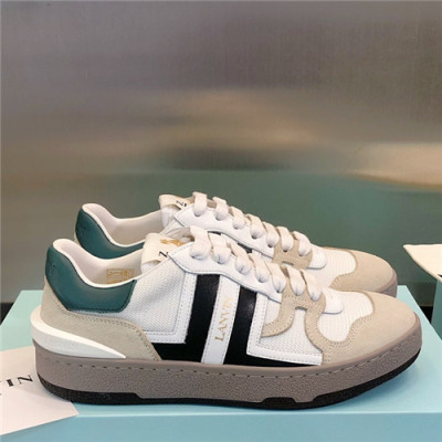 Lanvin 2021 Men's Leather Sneakers - 랑방 2021 남성용 레더 스니커즈,Size(240-270),LANV0032,화이트