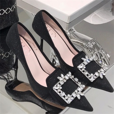 Roger Vivier 2021 Women's Leather High Heel - 로저비비에 2021 여성용 레더 하이힐,Size(225-250),RVS0175,블랙