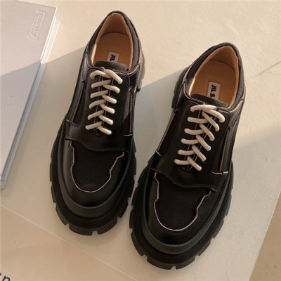 Jil Sander 2021 Women's Leather  Sneakers - 질샌더 2021 여성용 레더 스니커즈,Size(225-250),JILS0010,블랙