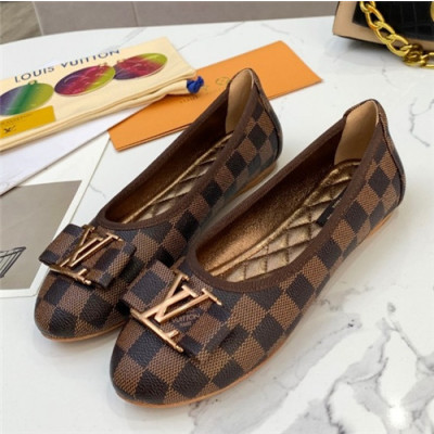 Louis Vuitton 2021 Women's Leather Flat - 루이비통 2021 여성용 레더 플렛,Size(225-250),LOUS1802,브라운