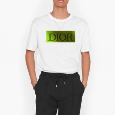 [디올]Dior 2021 Mm/Wm Casual Crew-neck Short Sleeved Tshirts - 디올 2021 남/녀 캐쥬얼 크루넥 반팔티 Dio01132x.Size(s - xl).화이트