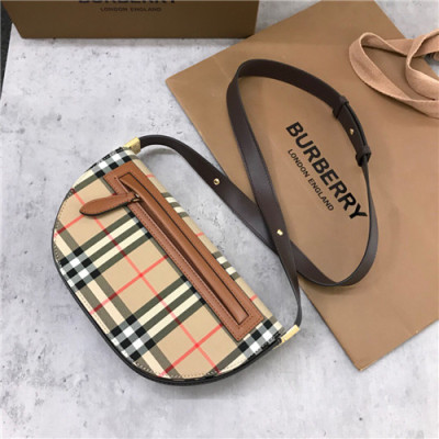 [버버리]Burberrry 2021 Women's Leather Hobo Bag,26cm - 버버리 2021 여성용 레더 호보백,26cm,BURB0536,브라운