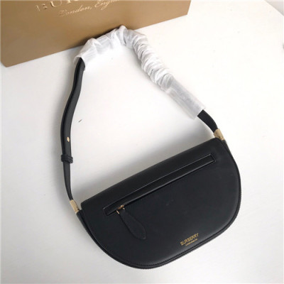 [버버리]Burberrry 2021 Women's Leather Hobo Bag,26cm - 버버리 2021 여성용 레더 호보백,26cm,BURB0537,블랙