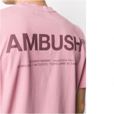 [앰부시]Ambush 2021 Mens Logo Cotton Short Sleeved Tshirts - 앰부시 2021 남성 로고 코튼 반팔티 Amb0042x.Size(s - xl).핑크