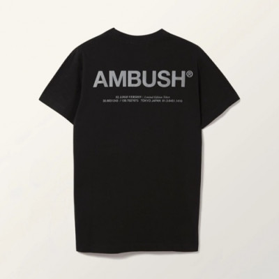 [앰부시]Ambush 2021 Mens Logo Cotton Short Sleeved Tshirts - 앰부시 2021 남성 로고 코튼 반팔티 Amb0043x.Size(s - xl).블랙