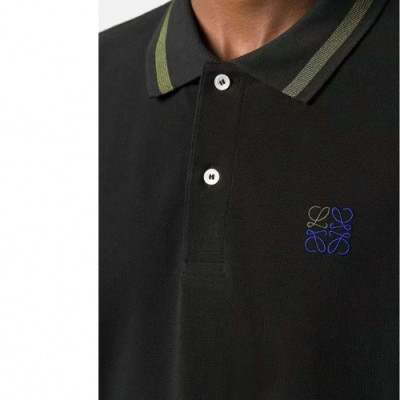 [로에베]Loewe 2021 Mens Logo Short Sleeved Polo Tshirts - 로에베 2021 남성 로고 폴로 반팔티 Loe0390x.Size(s - xl).블랙