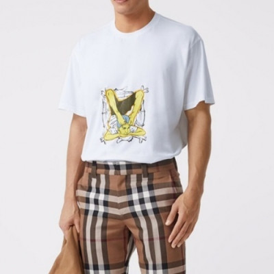 [버버리]Burberry 2021 Mm/Wm Logo Cotton Short Sleeved Tshirts - 버버리 2021 남/녀 로고 코튼 반팔티 Bur03709x.Size(s - 2xl).화이트