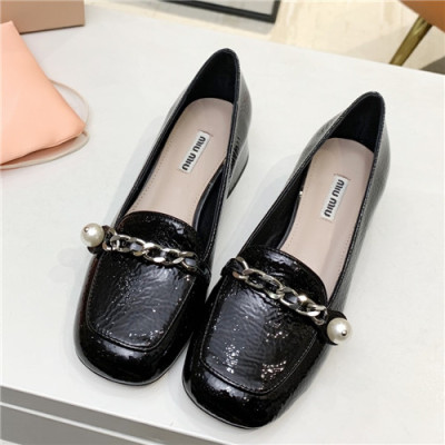 Miumiu 2021 Women's Leather Loafer - 미우미우 2021 여성용 레더 로퍼,Size(225-250),MIUS0081,블랙