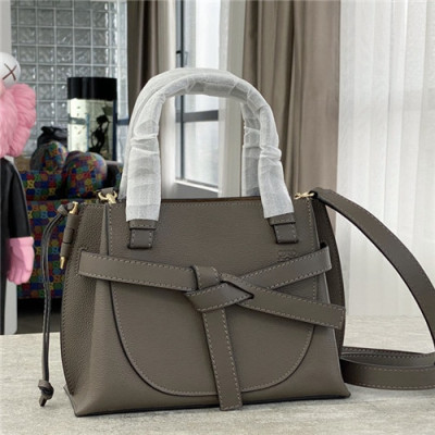 [로에베]Loewe 2021 Women's Mini Gate Top Handle Bag/Shoulder Bag,25cm - 로에베 2021 여성용 미니 게이트 탑 핸들백/숄더백,25cm,LOEB0488,그레이