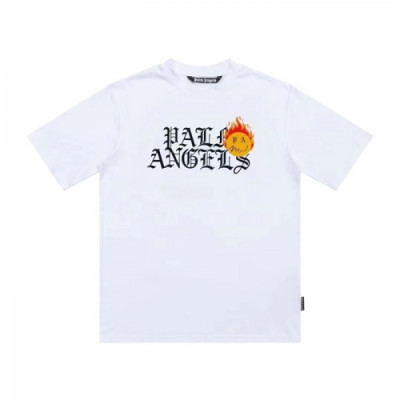 [팜 엔젤스]Palm Angels 2021 Mm/Wm Logo Cotton Short Sleeved Tshirts - 팜 엔젤스 2021 남/녀 로고 코튼 반팔티셔츠 Pam0285x.Size(s - xl).화이트