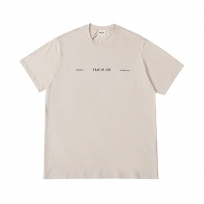 [피어오브갓]Fear of god 2021 Mm/Wm Minimal Cotton Short Sleeved Tshirts - 피어오브갓 2021 남/녀 미니멀 코튼 반팔티 Fea0251x.Size(s - 2xl).베이지