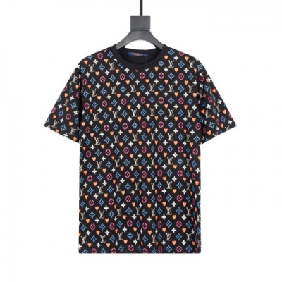 [루이비통]Louis vuitton 2021 Mens Logo Short Sleeved Tshirts - 루이비통 2021 남성 로고 반팔티 Lou02642x.Size(xs - l).블랙