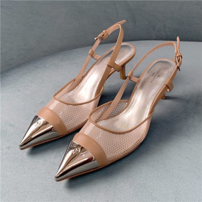 Louis Vuitton 2021 Women's Leather High Heel Slipper - 루이비통 2021 여성용 레더 하이힐 슬리퍼 ,Size(225-250),LOUS1846,베이지