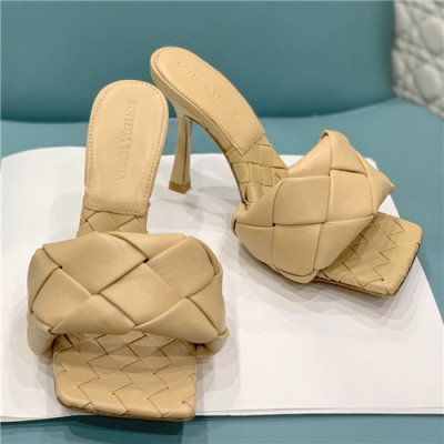 Bottega Veneta 2021 Women's Leather High Heel Slipper - 보테가베네타 2021 여성용 레더 하이힐 슬리퍼,Size(225-250),BVS0291,베이지