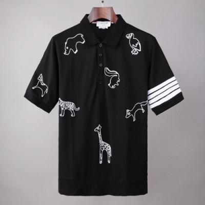 [톰브라운]Thom Browne 2021 Mens Casual Short Sleeved Tshirts - 톰브라운 2021 남성 캐쥬얼 반팔티 Thom01234x.Size(m - 2xl).블랙