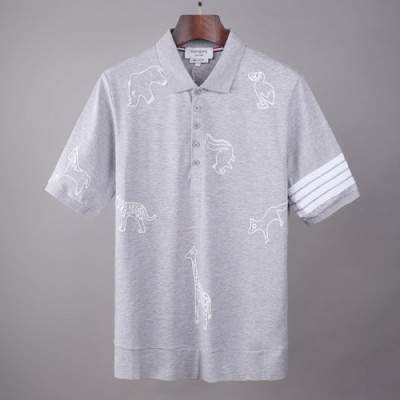 [톰브라운]Thom Browne 2021 Mens Casual Short Sleeved Tshirts - 톰브라운 2021 남성 캐쥬얼 반팔티 Thom01235x.Size(m - 2xl).그레이