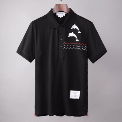 [톰브라운]Thom Browne 2021 Mens Casual Short Sleeved Tshirts - 톰브라운 2021 남성 캐쥬얼 반팔티 Thom01238x.Size(m - 2xl).블랙