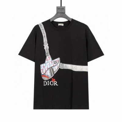 [디올]Dior 2021 Mm/Wm Casual Crew-neck Short Sleeved Tshirts - 디올 2021 남/녀 캐쥬얼 크루넥 반팔티 Dio01155x.Size(xs - l).블랙