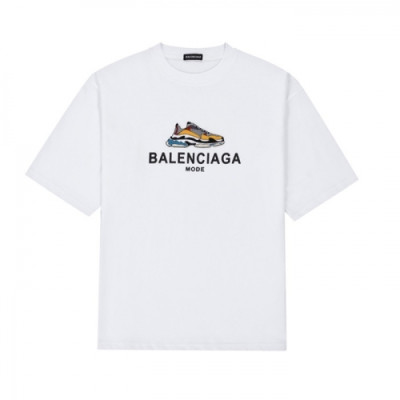 [발렌시아가]Balenciaga 2021 Mm/Wm Logo Cotton Short Sleeved Tshirts - 발렌시아가 2021 남/녀 로고 코튼 반팔티 Bal0969x.Size(xs - l).화이트