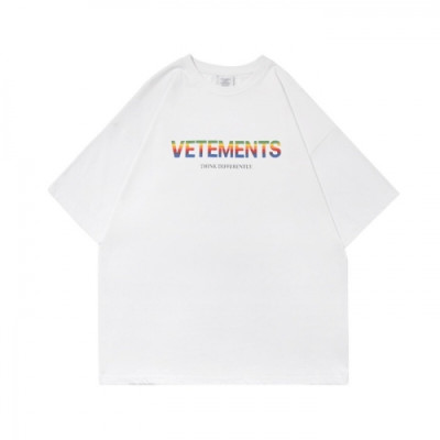 [베트멍]Vetements 2021 Mm/Wm Printing Logo Cotton Short Sleeved Oversize Tshirts - 베트멍 2021 남/녀 프린팅 로고 코튼 오버사이즈 반팔티 Vet0126x.Size(xs - l).화이트