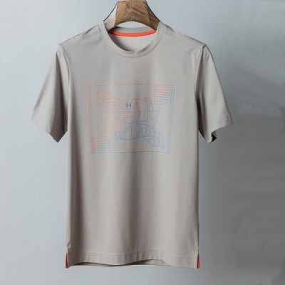 [에르메스]Hermes 2021 Mens Crew-neck Short Sleeved Tshirts - 에르메스 2021 남성 크루넥 반팔티 Her0604x.Size(m - 3xl).그레이