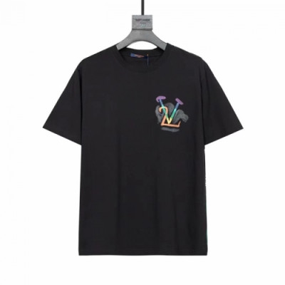 [루이비통]Louis vuitton 2021 Mm/Wm Logo Short Sleeved Tshirts - 루이비통 2021 남/녀 로고 반팔티 Lou02681x.Size(xs - l).블랙