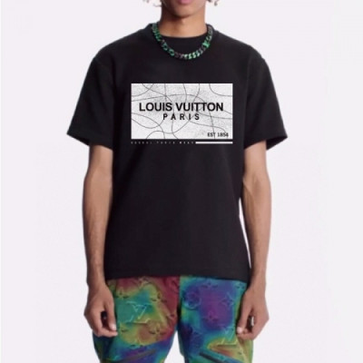 [루이비통]Louis vuitton 2021 Mm/Wm Logo Short Sleeved Tshirts - 루이비통 2021 남/녀 로고 반팔티 Lou02695x.Size(s - xl).블랙