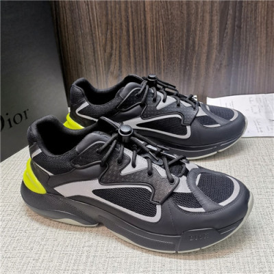 Dior 2021 Men's Leather Running Shous - 디올 2021 남성용 레더 런닝슈즈,Size(240-270),DIOS0321,블랙