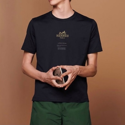 [에르메스]Hermes 2021 Mens Crew-neck Short Sleeved Tshirts - 에르메스 2021 남성 크루넥 반팔티 Her0607x.Size(m - 3xl).블랙