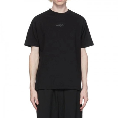 [요지야마모토]Y-3 2021 2021 Mens Logo Basic Cotton Short Sleeved Tshirts - 요지야마모토 2021 남성 로고 베이직 코튼 반팔티 Y3/0134x.Size(s - 2xl).블랙