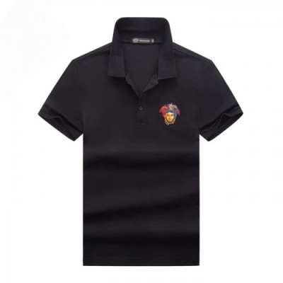 [베르사체]Versace 2021 Mens Logo Short Sleeved Tshirts - 베르사체 2021 남성 메두사 반팔티 Ver0802x.Size(m - 3xl).블랙