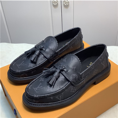 Louis Vuitton 2021 Men's Leather Loafer - 루이비통 2021 남성용 레더 로퍼,Size(240-270),LOUS1904,블랙