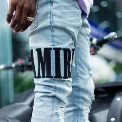 [아미리]Amiri 2021 Mens Trendy Denim Pants - 아미리 2021 남성 트렌디 데님 팬츠 Ami0143x.Size(29 - 40).블루