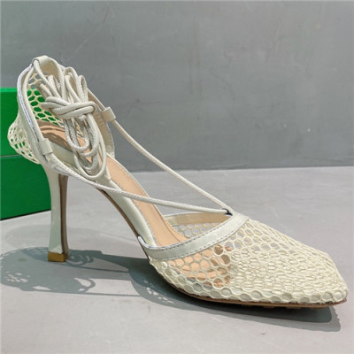 Bottega Veneta 2021 Women's Leather High Heel Sandal - 보테가베네타 2021 여성용 레더 하이힐 샌들,Size(225-250),BVS0310,화이트