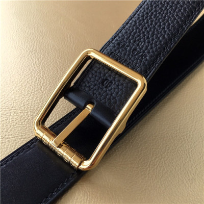 [매장판}Hermes 2021 Men's Leather Belt,3.2cm - 에르메스 2021 남성용 레더 벨트,3.2cm,HERBT0138,블랙