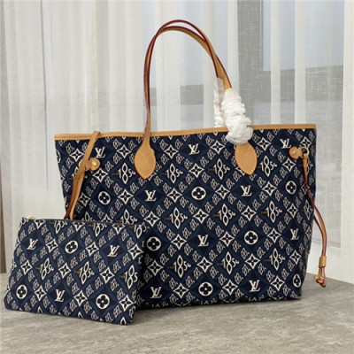 [루이비통]Louis Vuitton 2021 Denim Neverfull Shopper Bag,32cm - 루이비통 2021 데님 네버풀 쇼퍼백,32cm,LOUB2298,네이비