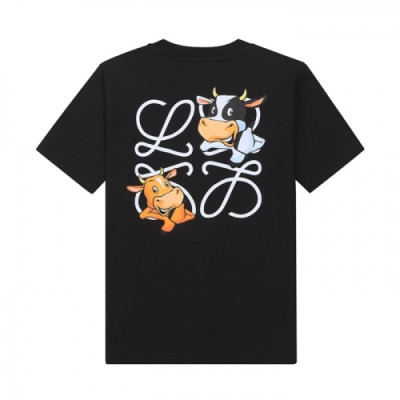 [로에베]Loewe 2021 Mm/Wm Smile Short Sleeved Tshirts - 로에베 2021 남/녀 스마일 반팔티 Loe0410x.Size(xs - l).블랙