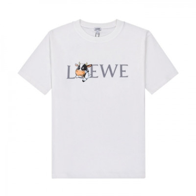 [로에베]Loewe 2021 Mm/Wm Smile Short Sleeved Tshirts - 로에베 2021 남/녀 스마일 반팔티 Loe0411x.Size(xs - l).화이트