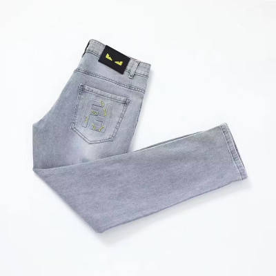 [펜디]Fendi 2023 Mens Monogram Casual Pants - 펜디 2023 남성 모노그램 캐쥬얼 팬츠 Fen02729x.Size(29 - 40).블루