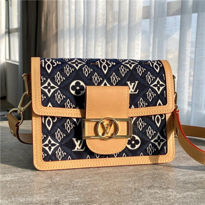 [루이비통]Louis Vuitton 2021 Denim Dauphine Cross Bag,20cm - 두이비총 2021 데님 도핀 크로스백,20cm,LOUB2302,네이비