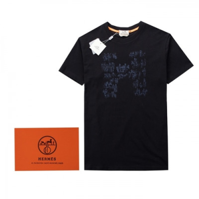 [에르메스]Hermes 2021 Mens Crew-neck Short Sleeved Tshirts - 에르메스 2021 남성 크루넥 반팔티 Her0614x.Size(s - xl).블랙