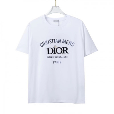 [매장판]Dior 2021 Mm/Wm Casual Crew-neck Short Sleeved Tshirts - 디올 2021 남/녀 캐쥬얼 크루넥 반팔티 Dio01192x.Size(xs - l).화이트