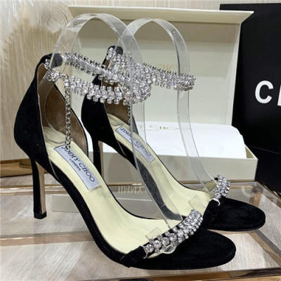 Jimmy Choo 2021 Women's Leather High Heel Sandal - 지미츄 2021 여성용 레더 하이힐 샌들,Size(225-250),JIMS0095,블랙