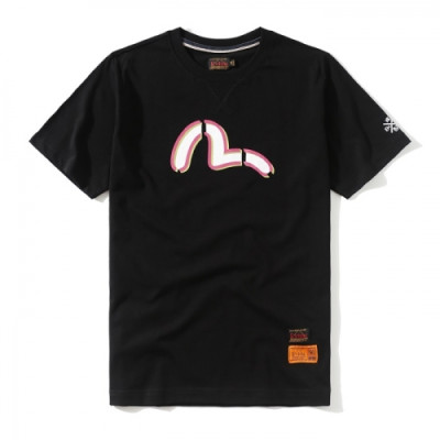 [에비수]Evisu 2021 Mens Evisukuro Cotton Short Sleeved Tshirts - 에비수 2021 남성 갈매기 코튼 반팔티 Evi0045x.Size(m -2xl).블랙