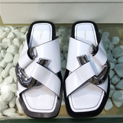 Proenza Schouler 2021 Women's Leather Slipper - 프로엔자 스쿨러 2021 여성용 레더 슬리퍼,Size(225-250),PSS0003,화이트