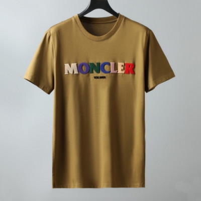 [매장판]Moncler 2021 Mens Logo Crew-neck Short Sleeved Tshirts - 몽클레어 2021 남성 로고 크루넥 반팔티 Moc02186x.Size(m - 3xl).카멜