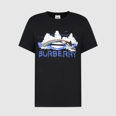 [버버리]Burberry 2021 Mm/Wm Logo Cotton Short Sleeved Tshirts - 버버리 2021 남/녀 로고 코튼 반팔티 Bur03809x.Size(s - xl).블랙